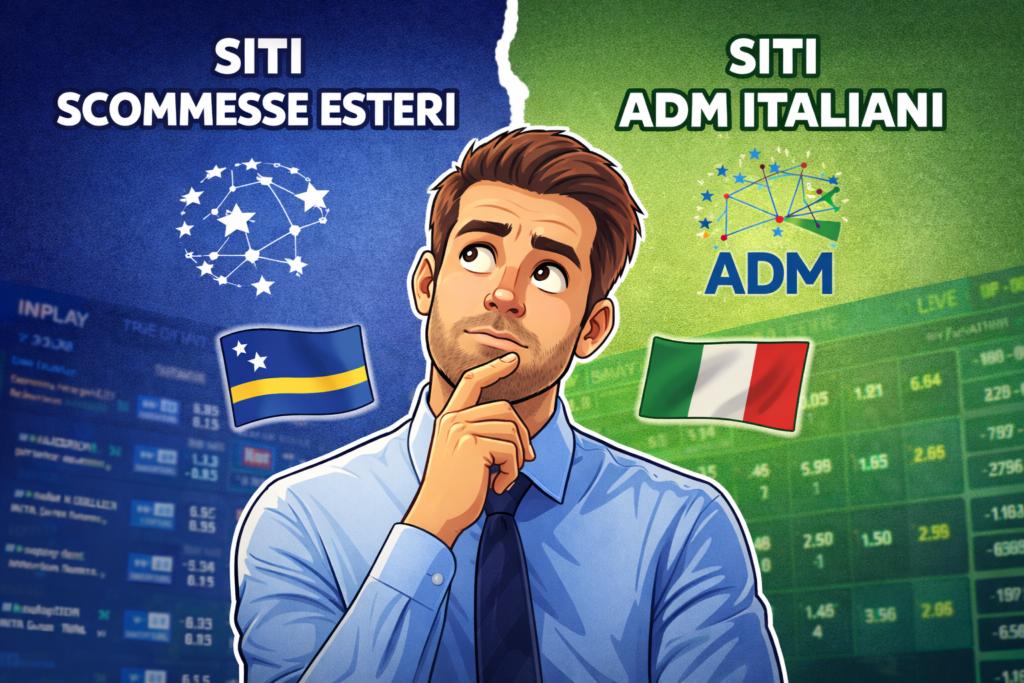 differenza tra siti scommesse esteri e siti adm